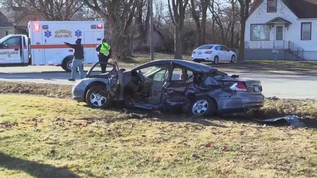 Police patrol lights on car roof 