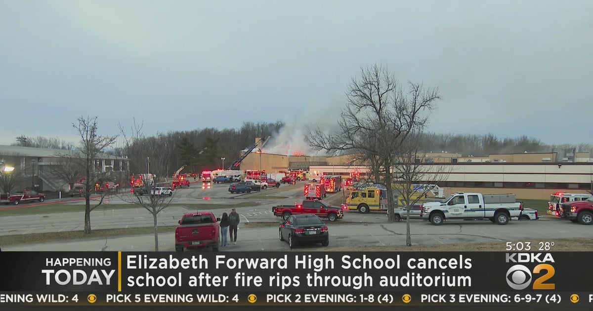 Elizabeth Forward HS cancels school after fire rips through auditorium