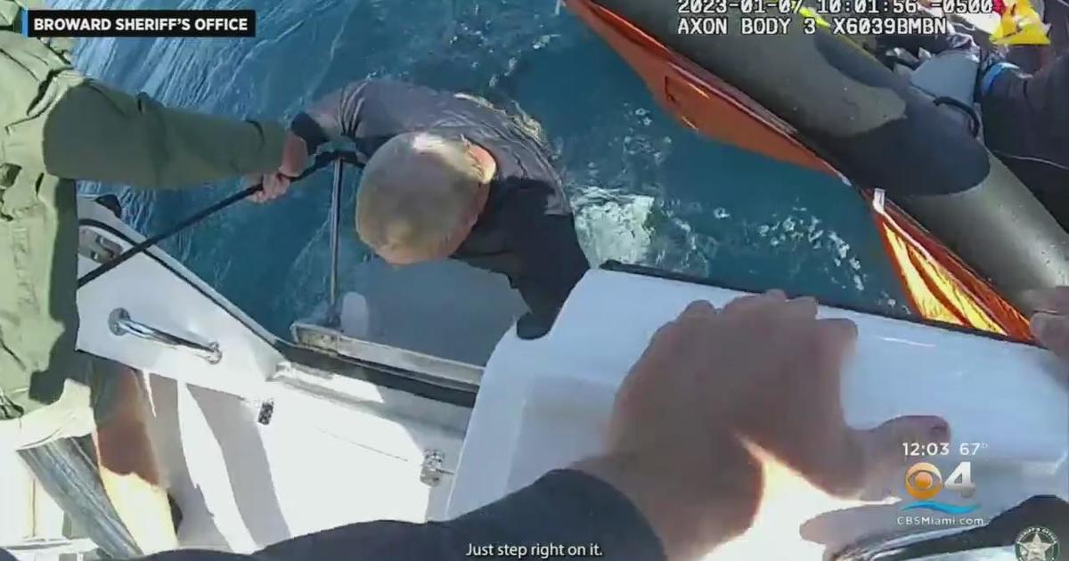 Five adult males rescued by Broward Sheriff Maritime Patrol right after boat sinks