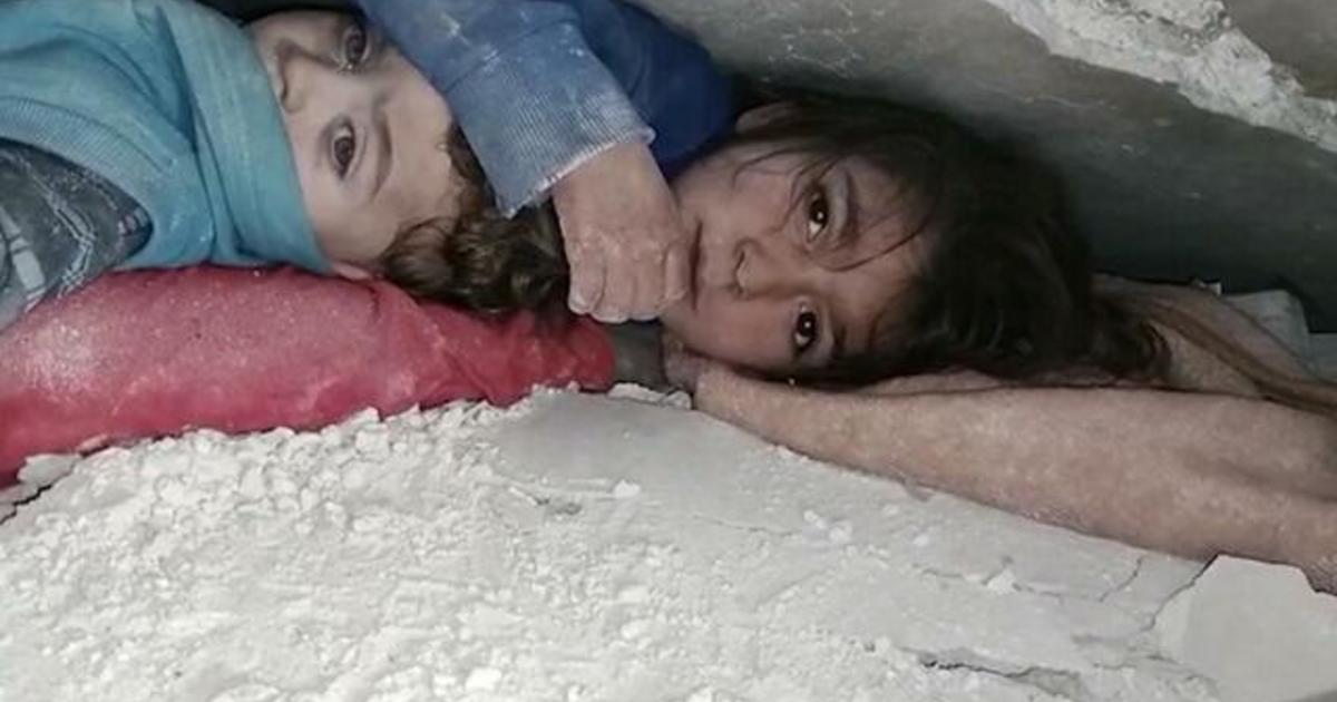 Syrian infant siblings rescued from earthquake rubble