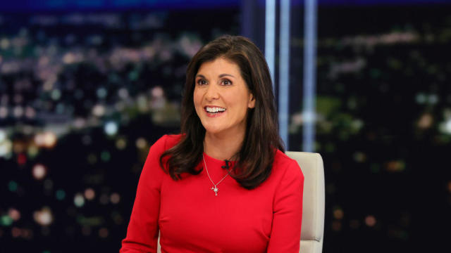 Nikki Haley visits "Hannity" at Fox News Channel studios on Jan. 20, 2023, in New York City. 