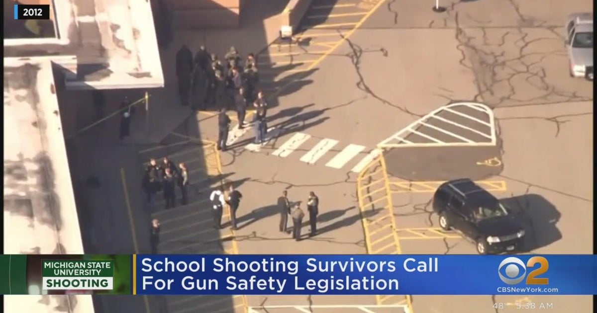 School shooting survivors call for gun control - CBS New York