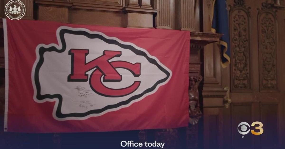 Kansas City Chiefs flag up in Pennsylvania governor's office - CBS  Philadelphia