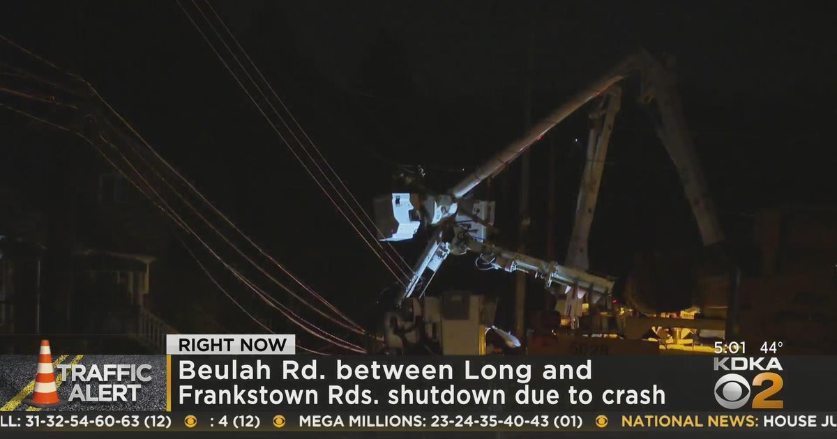 Beulah Road in Penn Hills closed due to crash CBS Pittsburgh