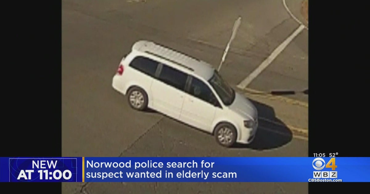 Norwood Police search for suspect wanted in elderly scam - CBS Boston