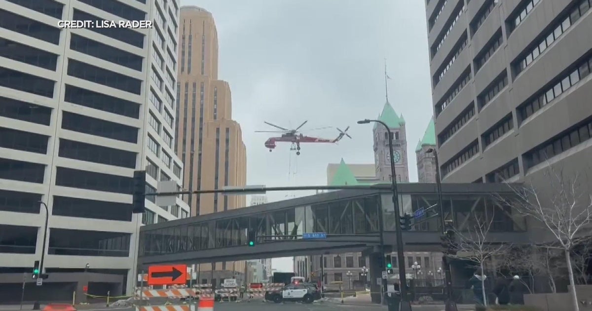 What was that chopper doing in downtown Minneapolis all Sunday? CBS