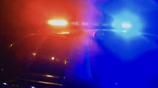 Police patrol lights on car roof 