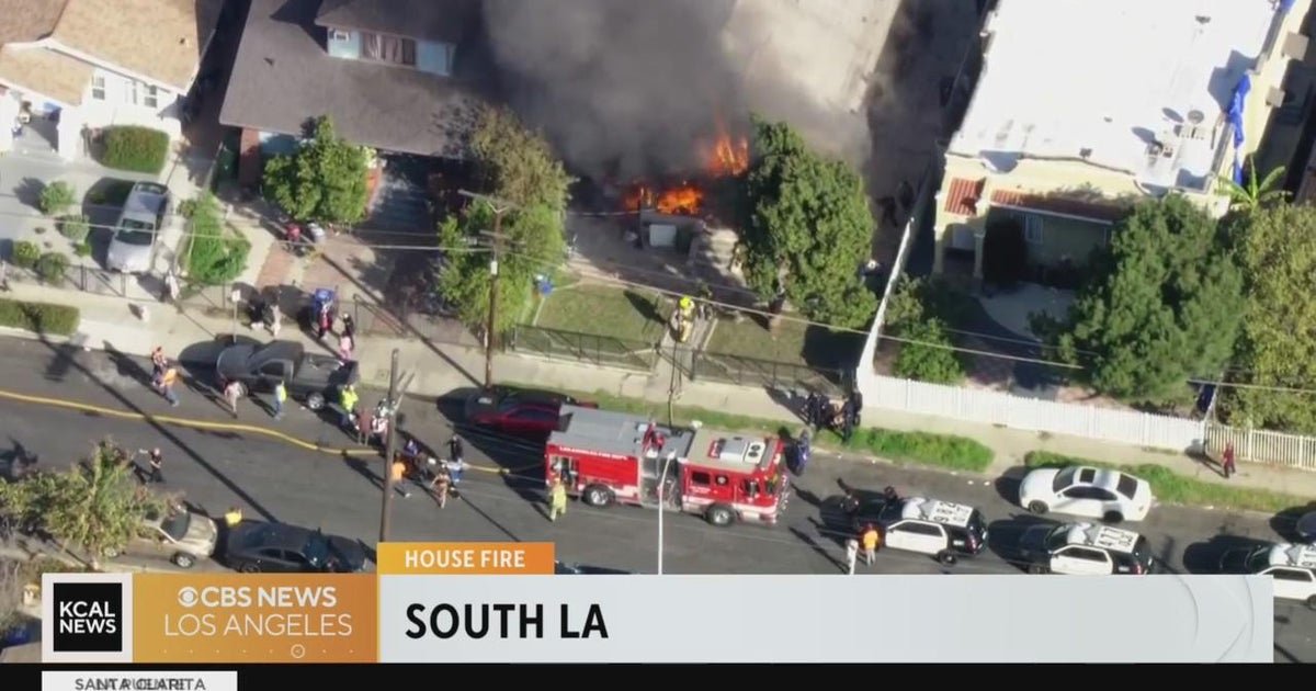 Seven people injured during greater alarm house fire in South LA - CBS ...