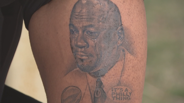 He got an Eagles Super Bowl LVII tattoo, then added a crying
