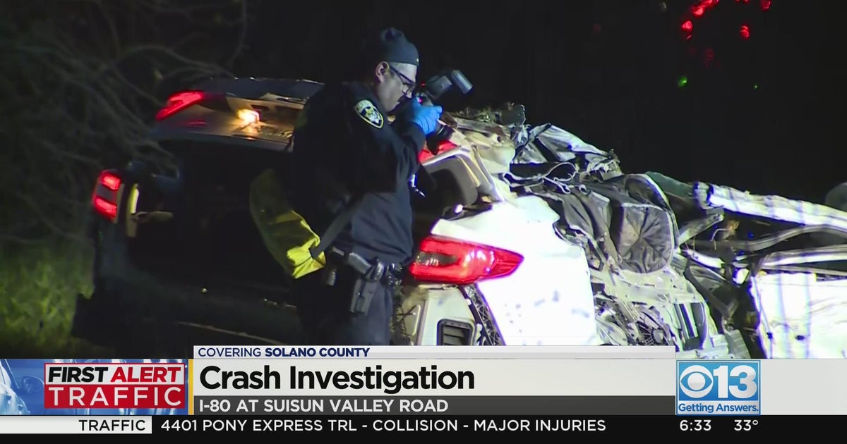 Crash investigation on I-80 at Suisun Valley Road