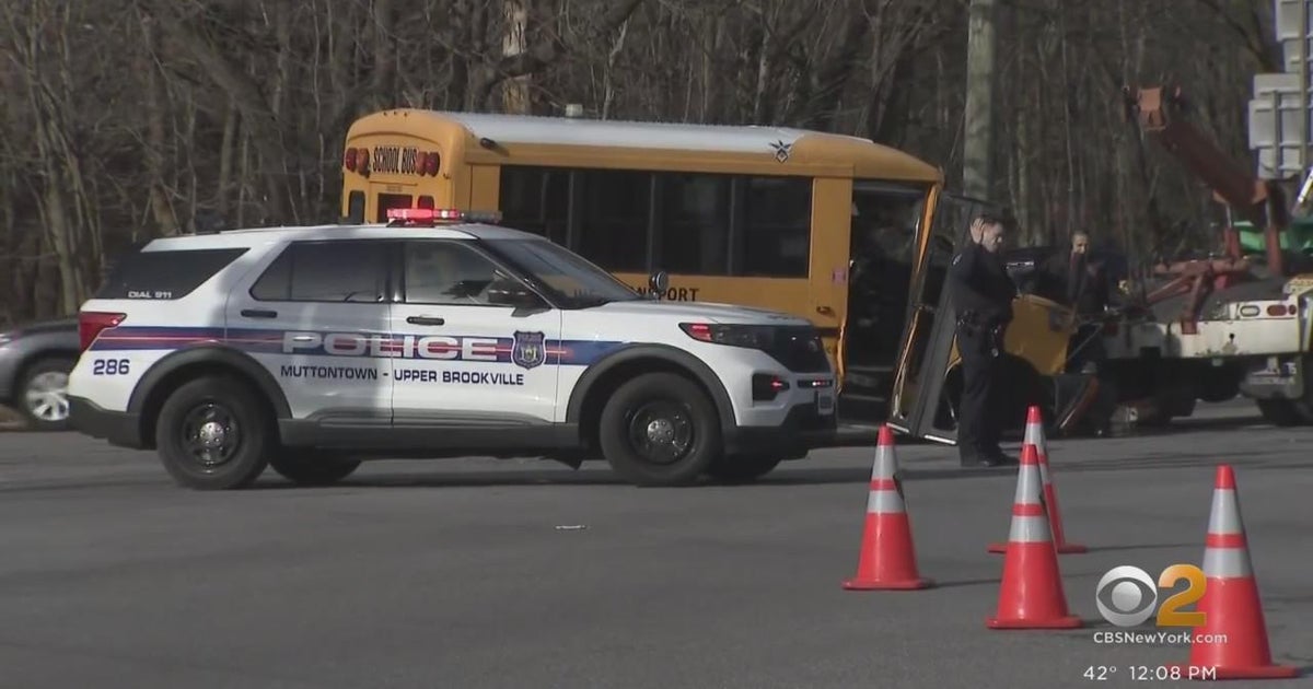 School buses collide on Long Island - CBS New York