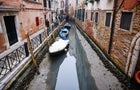 Dry Canals For Low Tide In Venice 