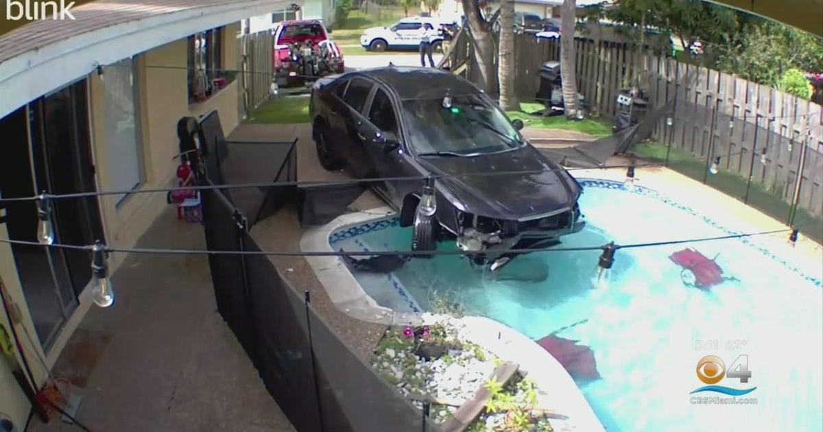 Vehicle finishes up in backyard pool in Sunrise following getting rid of manage