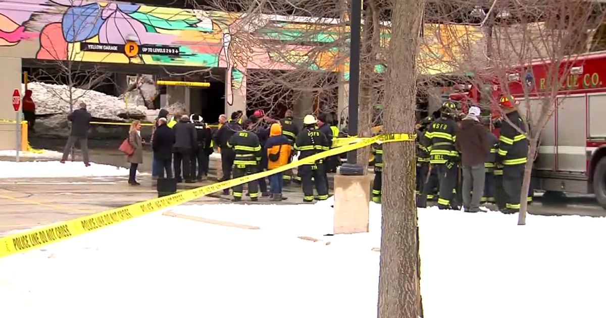 Part of parking garage collapses in Glendale, Wisconsin outside Milwaukee