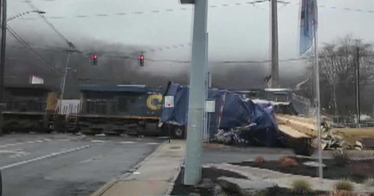 Caught on video Train slams into tractortrailer in Haverstraw, N.Y.