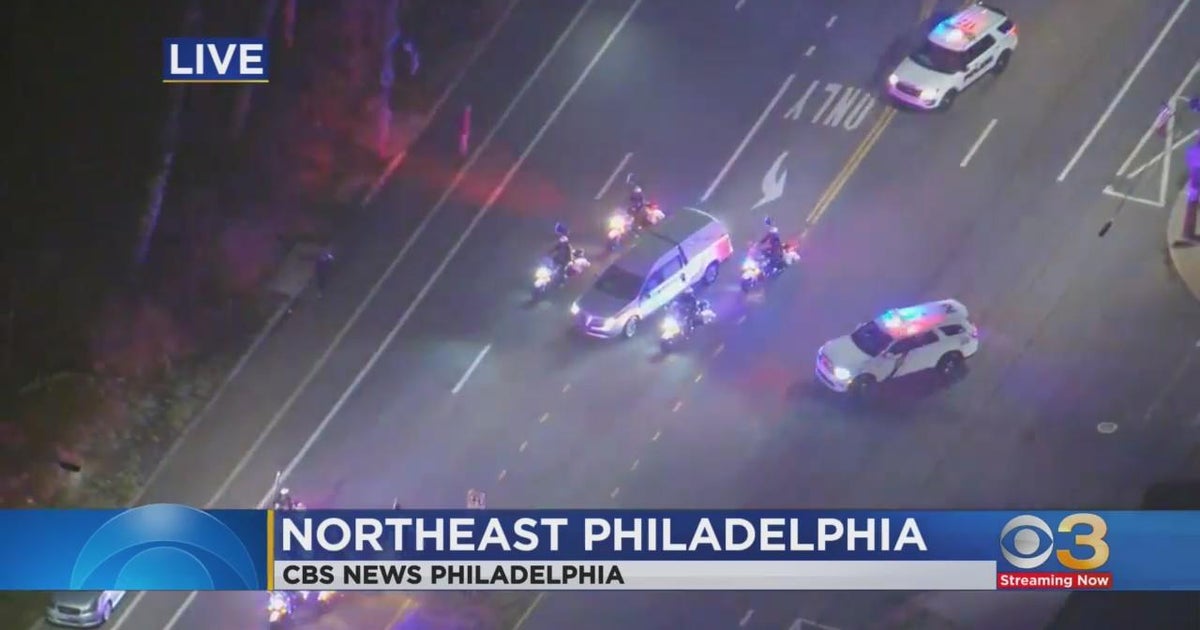 Officer Chris Fitzgerald funeral procession underway CBS Philadelphia