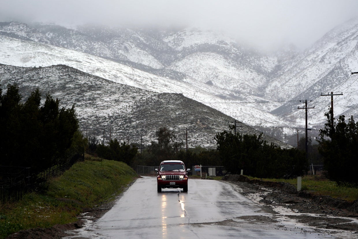 Blizzard warning remains in effect in Southern California as snow, wind