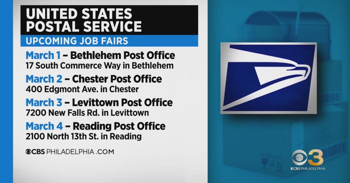 Usps Announces Job Fairs In Philadelphia Suburbs Delaware Cbs Philadelphia 5292