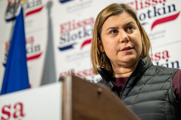 Elissa Slotkin Holds Press Conference In East Lansing One Day After Election Win 