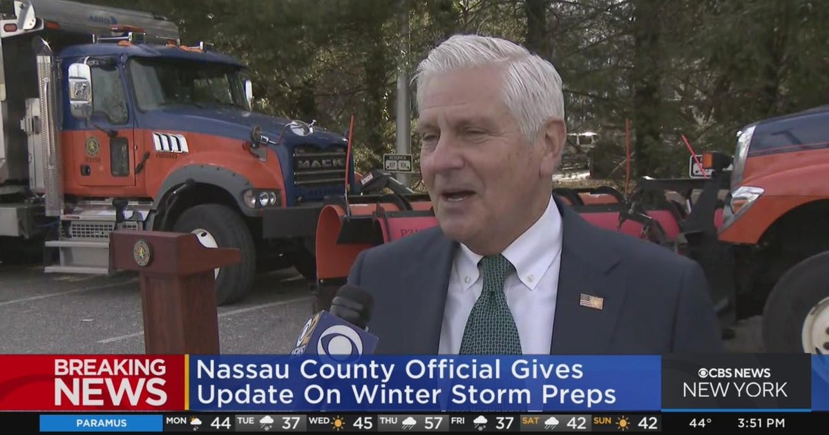 Nassau County snow preps - CBS New York