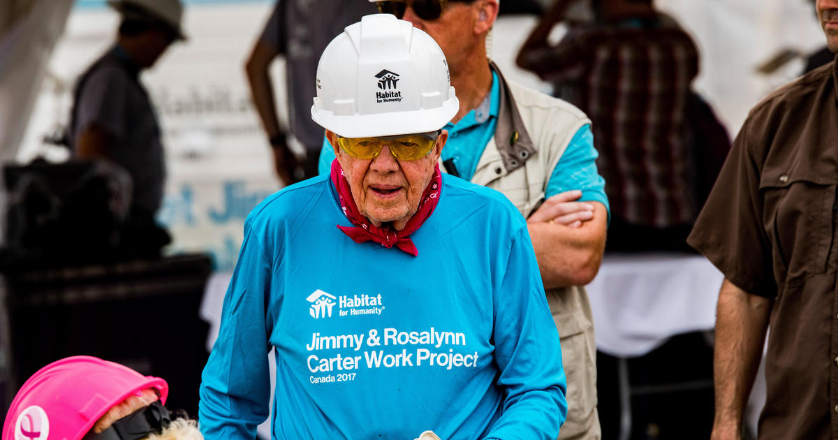 Jimmy Carter has a long history with Habitat for Humanity – even pitching in on builds in his 90s