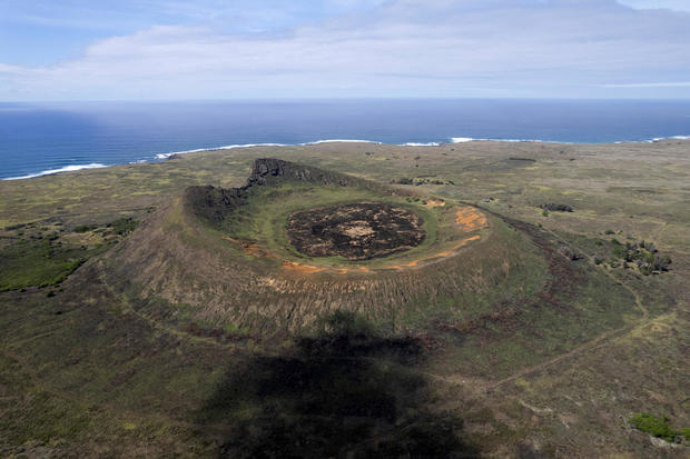 FILE PHOTO: Burned Moai statues on Easter Island lay bare the scars of land grabs 