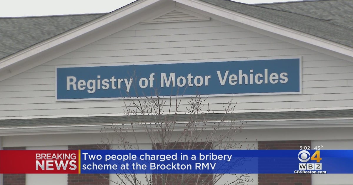 2 people charged in bribery scheme at Brockton RMV CBS Boston