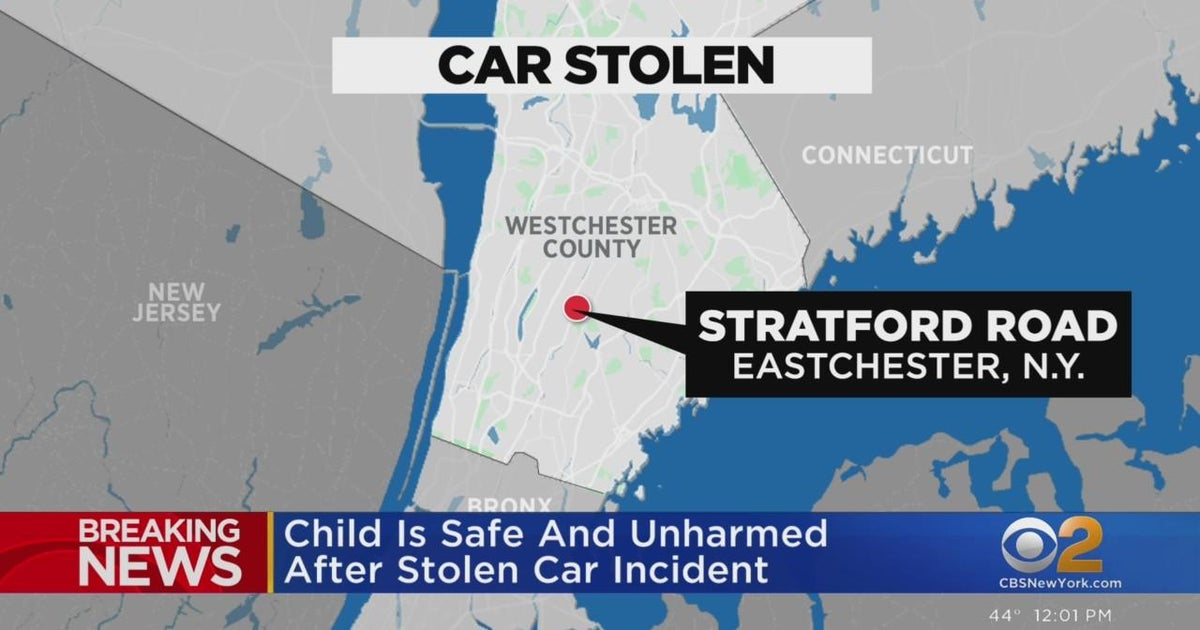 Suspect steals car with child inside in Westchester County - CBS New York