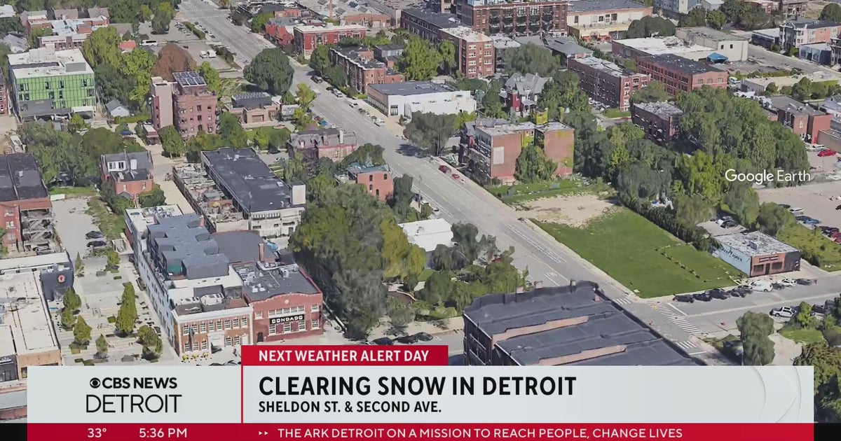 Clearing snow in Detroit CBS Detroit