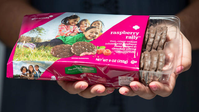 Girl Scouts Raspberry Rally cookies 