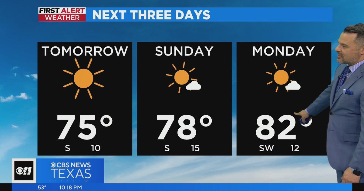 Warm, sunny weekend ahead for North Texas - CBS Texas