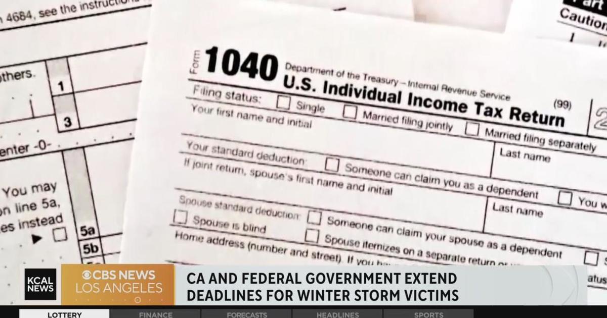 CA extends its tax filing deadline for those impacted by winter storms