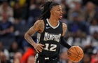 Ja Morant dribbling the ball in a game against the Los Angeles Lakers 