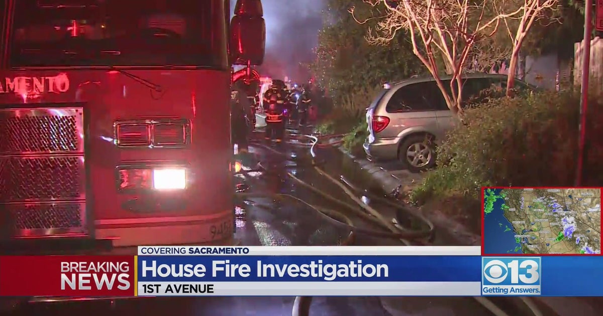Crews put out house fire on 1st Avenue in Sacramento - CBS Sacramento