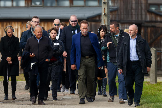Arnold Schwarzenegger Visits Auschwitz Memorial 