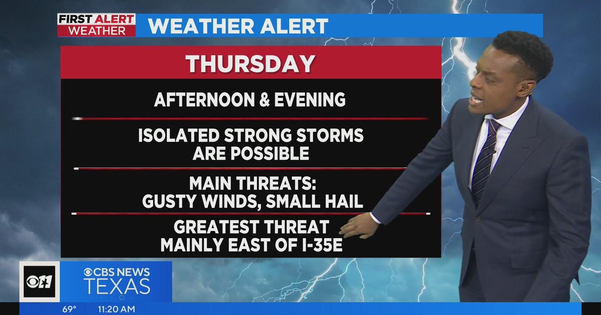 First Alert Weather: Severe storms possible on Thursday - CBS Texas