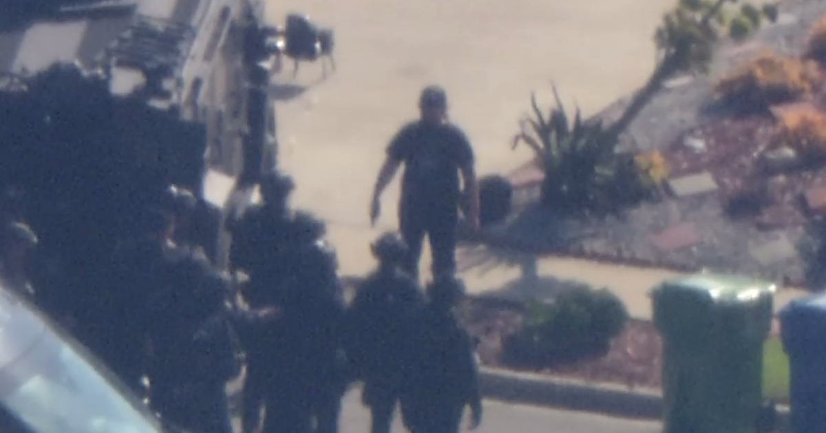 El Sereno stabbings: Barricaded suspect surrenders in Alhambra - CBS ...