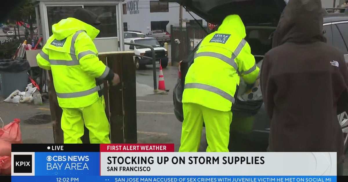 Bay Area residents grab sandbags and other lastminute storm supplies