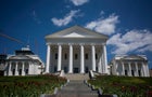 Protesters Demonstrate Outside The Virginia Capitol For Government To Ease Stay-At-Home Orders And Open Businesses Up 