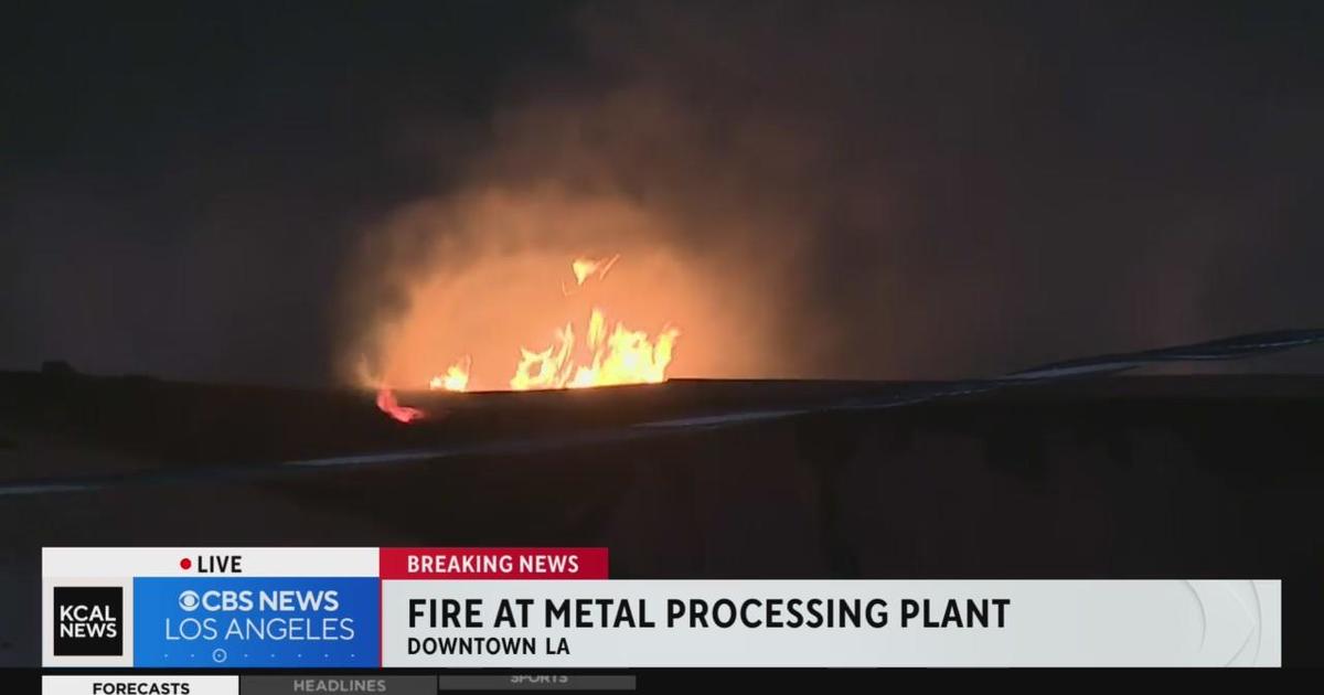 Greater Alarm Blaze Hits Metal Processing Business Downtown   CBS Los