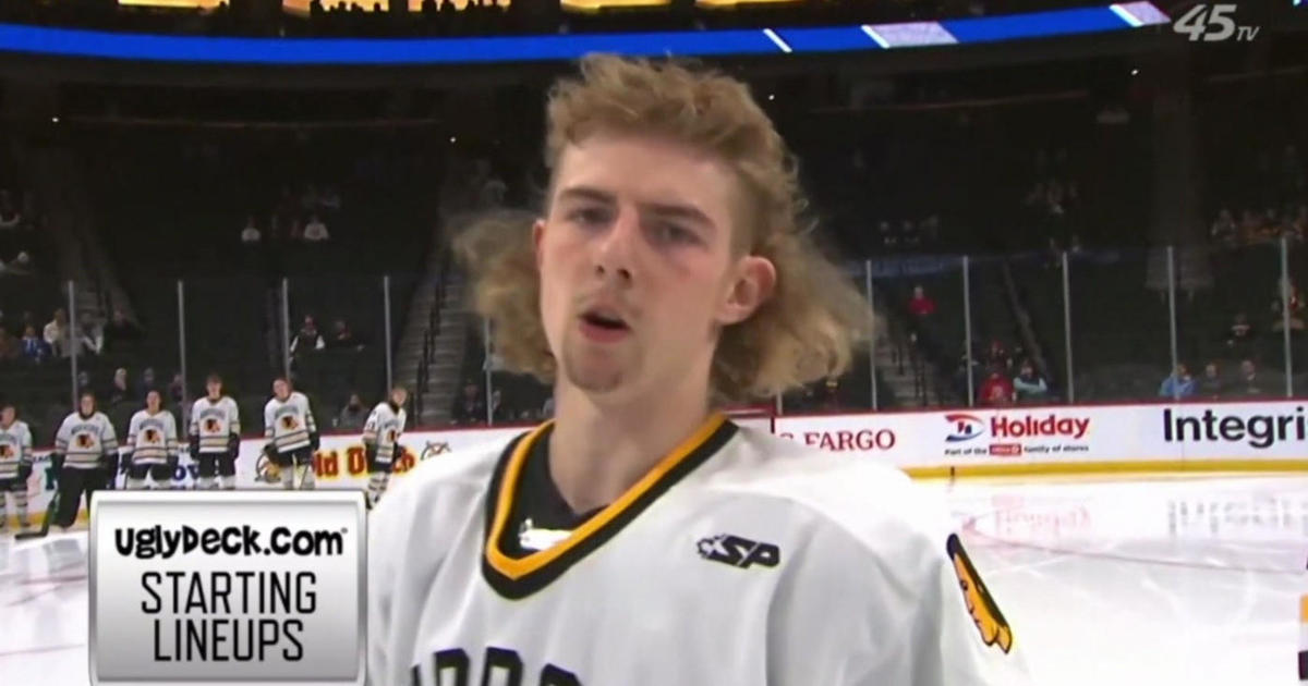 Minnesota high school hockey players have some wild hair