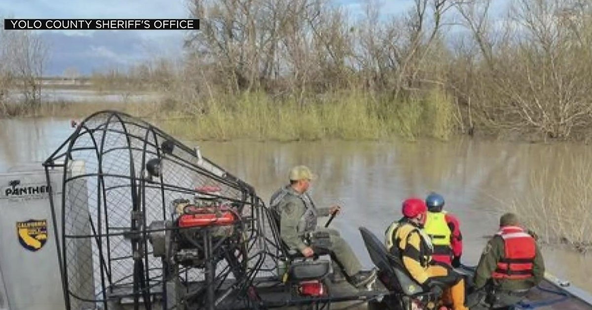 A man was rescued from the flooded Yolo bypass wildlife area