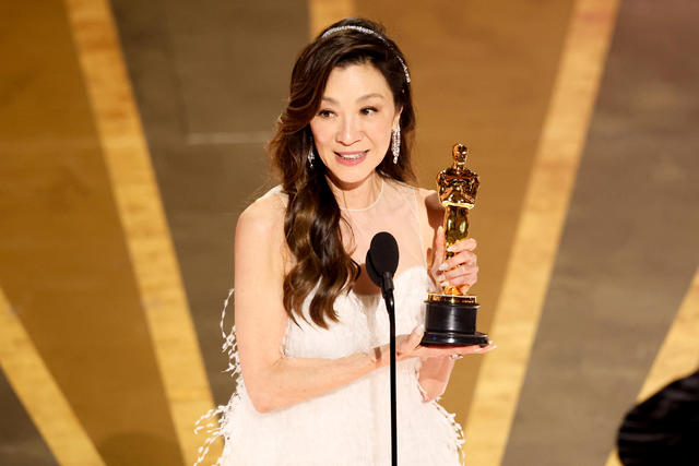 Michelle Yeoh wins best actress award, making Oscar history