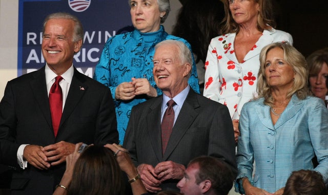 Joe Biden, Jimmy Carter and Jill Biden at the 2008 Democratic National Convention 