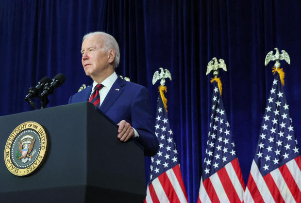 President Biden speaks about the Monterey Park shooting and his efforts to reduce gun violence at The Boys & Girls Club of West San Gabriel Valley in Monterey Park, California, March 14, 2023. 
