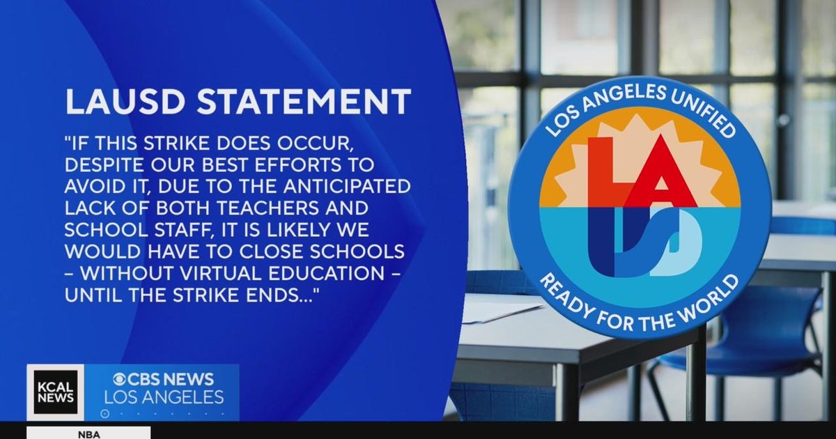 LAUSD pending strike CBS Los Angeles