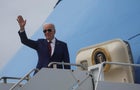 President Biden boards Air Force One as he departs North Island Naval Air Station in San Diego, California, en route to Los Angeles on March 14, 2023. 