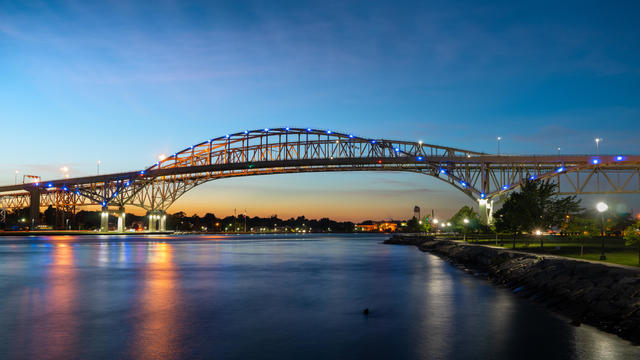 Blue Water Bridge at sunset 