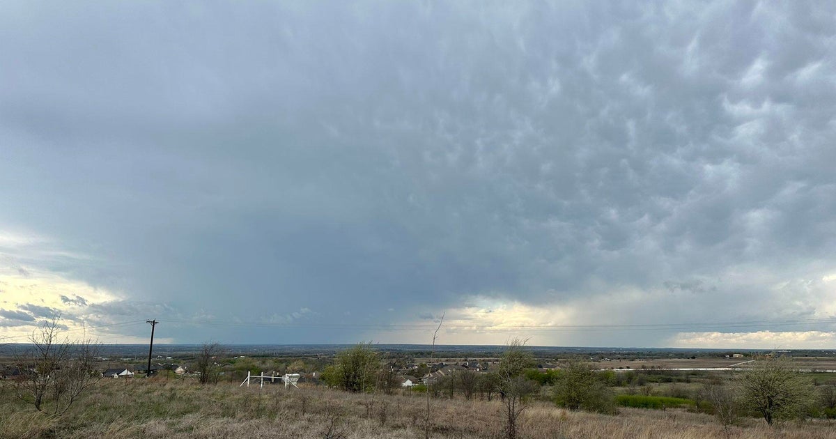 Hail, ominous storm clouds seen across North Texas