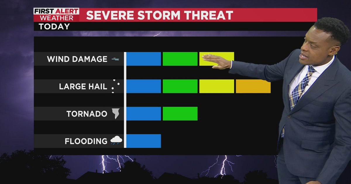 Severe storms could bring hail, wind and tornadoes this afternoon - CBS ...